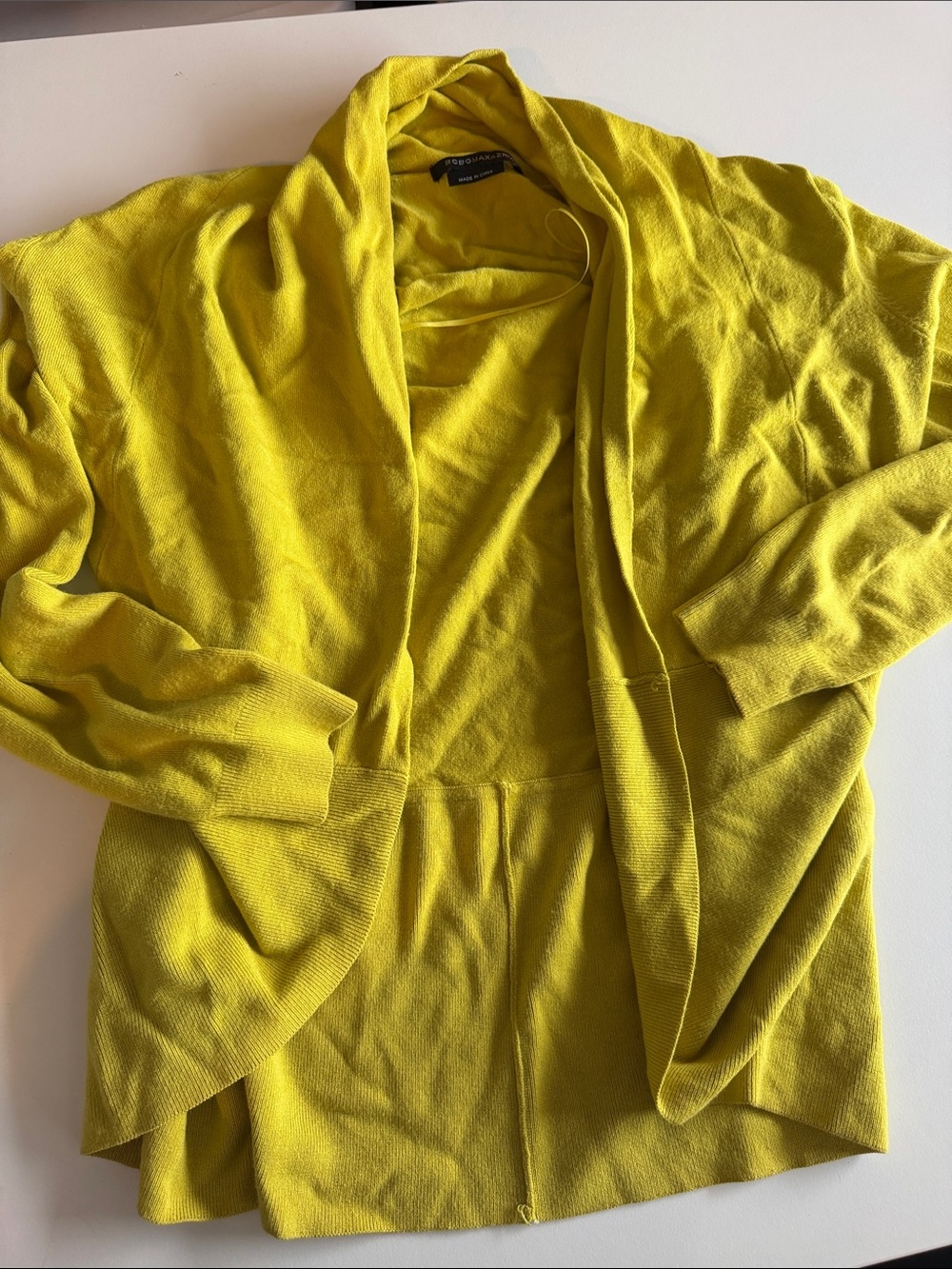 BCBGMaxAzria Sunny Yellow Knit Cardigan